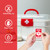 16pcs Medical Equipment Luggage Stickers, 2x3 Inch Please Handle with Care Labels Waterproof Warning Decal for Fragile Medical Supplies Tag (Red and White)