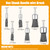 Mixiflor 18 Pack Wire End Brush Set, 6 Sizes 0.012" Crimped Carbon Steel Wire Wheel for Drill, 1/4 Inch Shank