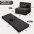 SUYOLS Folding Sofa Bed with Pillow- Convertible Chair Floor Couch & Sleeping Mattress, Foldable Memory Foam Sleeper for Living Room/Dorm/Guest Room/Home Office/Apartment/Loft, Single28, Dark Gray