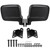 SAUTVS Adjustable Side Mirrors Compatible with Kawasaki Mule Pro FXT DXT DX FX 2015-2025, High-definition Clear Exterior Wider Foldable Side Rearview Mirror with Bracket Accessories, 2PCS