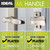 Ideal Security BK1215SC ML Lever Set Handle for Storm Doors and Screen Doors with Keyed Deadbolt Lock, 2-Posts with Tie-Down Screw, Surface Mount, Satin Chrome