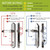 Ideal Security BK1215SC ML Lever Set Handle for Storm Doors and Screen Doors with Keyed Deadbolt Lock, 2-Posts with Tie-Down Screw, Surface Mount, Satin Chrome