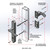 Ideal Security BK1215SC ML Lever Set Handle for Storm Doors and Screen Doors with Keyed Deadbolt Lock, 2-Posts with Tie-Down Screw, Surface Mount, Satin Chrome