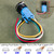 Gebildet 22mm 12V-24V/5A Stainless Steel Latching Push Button Switch Power Symbol LED 1NO1NC SPDT ON Off Waterproof Toggle Switch with Wire Socket Plug (Blue LED/Black Shell)