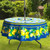 bnhjsdw Blue Lemon Outdoor Tablecloth with Umbrella Hole for Round Table, Waterproof Lemon Patio Table Cloth with Zipper - 60 x 60 inches