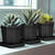 LWALRS Square Plant Saucer 20 22 Inch 2 Pack, Extra Large Plant Saucers, Deep Plant Trays for Pots, Heavy Plastic Water Tray Tor Plants, Planters for Indoors and Outdoors Plants (20 inch Black)