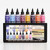 KAMENSKAYA Delaminating Alcohol Inks - Delaminating Ink Set 'Sunset' - 8 pcs. 1 Fl Oz (30 ml) Each