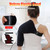 WOOLALA Heated Shoulder Brace with Massager - Electric Heating Pad for Shoulder Pain Relief & Upper Arm Muscle, Portable Heated Wrap