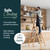 WOA WOA 5 Step Ladder, Ladders for Home, Anti-Slip Pedals, Aluminum Step Stool Foldable, Lightweight to Move, Ease of Storage, Reach 10ft for Closet Kitchen Library, Hold 300lbs - Wood Grain
