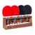 Ping Pong Paddle Storage Rack, Wall-Mount Table Tennis Paddle Display Holder for 4 Paddles and Ball Storage Shelf, Pine-Wood Ping Pong Rack for Game Room, Bar, Garage, Office, Home