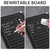 NiHome Black Acrylic Magnetic to Do List Planning Board with Sliders & Desktop Stand,Chore Chart for Kids & Adults,Checklist Routine Chart Task Board for Fridge & Desk,For Magnetic Metal Surfaces Only