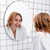 JUNEBRUSHS Oval Mirror, Acrylic Oval Bathroom Mirrors Unbreakable Frameless Wall-Mounted Mirrors for Wall Bedroom Home Decor