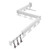 RFOUO Wall Mounted Clothes Drying Rack,Drying Rack Clothing Wall Mount with Foldable Features(Tri-Fold),Space Saver,Wall Mounted Drying Rack for Laundry Balcony Bathroom (White)