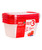 Décor Match-ups Australian-made 4.2 Cup Plastic Food Storage Container, 3 pack, Clear/Red