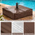 Rileytee Patio Umbrella Base Cover,Outdoor Heavy Duty 600D Waterproof Anti-UV Square Umbrella Stand Base Covers (42" L x42 W x 5" H-Brown)
