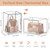 FODIENS 4 Packs Clear Handbag Storage Organizer for Closet, Acrylic Display Case for Purse Handbag, Stackable Purse Organizer Storage Box with Magnetic Door for Wallet Book Toys Collectibles