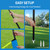 20FT Outdoor Volleyball Net Set System for Backyard Beach with Anti-Sagging Net, Iron Adjustable Height Poles, Soft PU Volleyball and Pump, Carry Bag - Instant Set Up & Durable (Blue and Green)