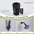 Aomasi Shower Shut off Valve Matte Black, Brass Bathroom Water Restrictor for Shower Head