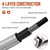Alloxity 12FT Propane Hose Quick Connect Fittings for RV to Grill with Shutoff Valve and 1/4" Male Full Flow Plug, Stainless Steel Braided Hose with Elbow Adapter for 17" and 22" Blackstone Griddles