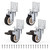HOLKIE Side Mount Casters Wheels 2.5 Inch with Heavy Duty Thickened L-Shaped Plate Double Ball Bearing Swivel Casters Set of 4 Holding 350 LBS Ideal Wheels for Furniture,Planters,Small Tables…