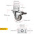 HOLKIE Side Mount Casters Wheels 2.5 Inch with Heavy Duty Thickened L-Shaped Plate Double Ball Bearing Swivel Casters Set of 4 Holding 350 LBS Ideal Wheels for Furniture,Planters,Small Tables…