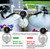 NQN 2-Stage Automatic Changeover LP Propane Gas Regulator with Two 18" RV Pigtail Propane Hoses with Gauge, Stainless Braided QCC1 1/4" Inverted Male Flare, Ideal for Trailers and Camper RVs