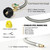 NQN 2-Stage Automatic Changeover LP Propane Gas Regulator with Two 18" RV Pigtail Propane Hoses with Gauge, Stainless Braided QCC1 1/4" Inverted Male Flare, Ideal for Trailers and Camper RVs