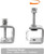 Stainless Steel C Clamps, Mini Tiger Clamp Set for Mounting, Heavy Duty Metal U Clamps, Small Desk G-Clamp with 0.79 Inch Stable Wide Jaw Opening for Metal Working Woodworking Welding Building (6pcs)