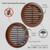 Vent Systems - Pack of 2-4'' Inch Brown Soffit Vent Cover - Round Air Vent Louver with Built-in Mesh Screen - HVAC Vents for Home Office, Dryer, Kitchen, Bathroom Vent Cover - Ceiling, Wall Vent