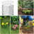 6 Pack Plant Protector from Animals with Lid, 23.15 x 12.32 in Metal Wire Mesh Garden Plant Cages with Ground Stakes and Nylon Ties, Garden Protection from Rabbit & Chicken