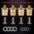 Ampper M8 Thread Male Brass Battery Charging Post Terminals, M8 Battery Post Adapter (+/-) with Top Bolts for Extension, Pack of 4