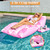 SLOOSH Inflatable Pool Floats Adult - Extreme Comfort Pool Lounge Chair with Detachable Cup Holder, Heavy Duty Lounger Floating Recliner Blow Up Floaties Water Floaty Lake Beach Tanning Float (Pink)