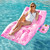 SLOOSH Inflatable Pool Floats Adult - Extreme Comfort Pool Lounge Chair with Detachable Cup Holder, Heavy Duty Lounger Floating Recliner Blow Up Floaties Water Floaty Lake Beach Tanning Float (Pink)