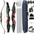 PMZ Recurve Bow and Arrow Set, Newset Professional Aldults Archery Hunting Bow Kit, 60'' Wooden Takedown Bow, for Youth Beginners to Advanced Outdoor Practice & Hunting, Right Hand, 50 lbs