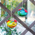 Pack 2 Blown Glass Hummingbird Feeders for Outdoors 3inch Small Glass Humming Bird Feeder for Window Hanging Ant and Bee Proof Humming Birds Feeders Decor for Garden Tree