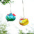 Pack 2 Blown Glass Hummingbird Feeders for Outdoors 3inch Small Glass Humming Bird Feeder for Window Hanging Ant and Bee Proof Humming Birds Feeders Decor for Garden Tree