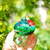 Pack 2 Blown Glass Hummingbird Feeders for Outdoors 3inch Small Glass Humming Bird Feeder for Window Hanging Ant and Bee Proof Humming Birds Feeders Decor for Garden Tree