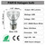 Vinaco PAR16 Halogen Bulb 60 Watt, 6 Pack High Output 480LM Flood, Warm White 2800K, Dimmable with E26 Base, Long Neck for Ceiling Light