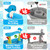 Junyobee Water Table Pump - Whale Rechargeable Water Pump for Water Table Accessories - Battery Powered Water Pump Continuous Flow 3 Hours Non-Stop Fun - Summer Outdoor Water Toys (Blue)