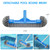 TidyMister All in One Pool Cleaning Kit - 18'' Repairable Pool Nylon Net & 18'' Detachable Round Brush & 11'' Fine Mesh Skimmer Net & Pool Chlorine Floater & Handy Scrubber for Water Line Cleaning