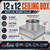 Duct Outlet 12" x 12" Ceiling Box, w/ 8" Round Collar - Connects Register Vent and Diffuser HVAC