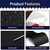Zenyao Leather Repair Patch Tape - Self Adhesive Leather Repair Kit for Car Seat Furniture, Heavy Duty Vinyl Repair Patch for Couch Sofa, Waterproof for Rips Scratches Tears, 3x60 Inch Roll, Black