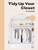 HOUSE DAY Grey Plastic Hangers 50 Pack, Slim Space Saving, Non Slip Hangers with Rubber Pads, Sturdy Heavy Duty Coat Hanger for Closet, S-Shaped Clothes Hanger for Shirt, Suit, Pant, Skirt