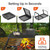 Odoland Folding Campfire Grill, Heavy Duty Steel Mesh Grate with Folding Legs and Storage Bag, Portable Camping Grates, Over Fire Pit Grill Rack for Outdoor Cooking and Bonfire