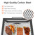Odoland Folding Campfire Grill, Heavy Duty Steel Mesh Grate with Folding Legs and Storage Bag, Portable Camping Grates, Over Fire Pit Grill Rack for Outdoor Cooking and Bonfire