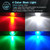 UCINNOVATE 8x LED Round Boat Lights, Navigation Light, Courtesy Lights, 4-Color Boat Interior Lights, 12V Boats Transom Light for Yacht, Pontoon Boating, Sailboat, Kayak (Red/Green/Blue/White)
