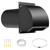 Neoaider 6 Inch Hooded Wall Vent Cover with Screen and Damper, 14GA/2MM Thick Heavy-Duty Steel Vent Covers for Wall, Vent Cover for Dryer Ventilation and Outdoor Air Exhaust, Black