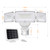 GLORIOUS-LITE Solar Security Lights 2400mAh LED Motion Sensor Light Outdoor, Rechargable 1600lm Solar Flood Light, 5500-6000K, IP 65 Waterproof for Garage, Yard, Porch, Entryways - White