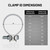 EVIL ENERGY 1.75 Inch Exhaust Clamp, 1 3/4" Butt Joint Band Clamp Sleeve Coupler Stainless Steel for Pipes, Mufflers, Catalytic Converters 1PCS