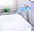 Rzoeox LED Bathroom Sink Faucet Brushed Nickel, Tall Vessel Sink Faucet Waterfall Single Handle 1 Hole and 2 Water Supply Lines, Brass Faucet with Open Glass Spout
